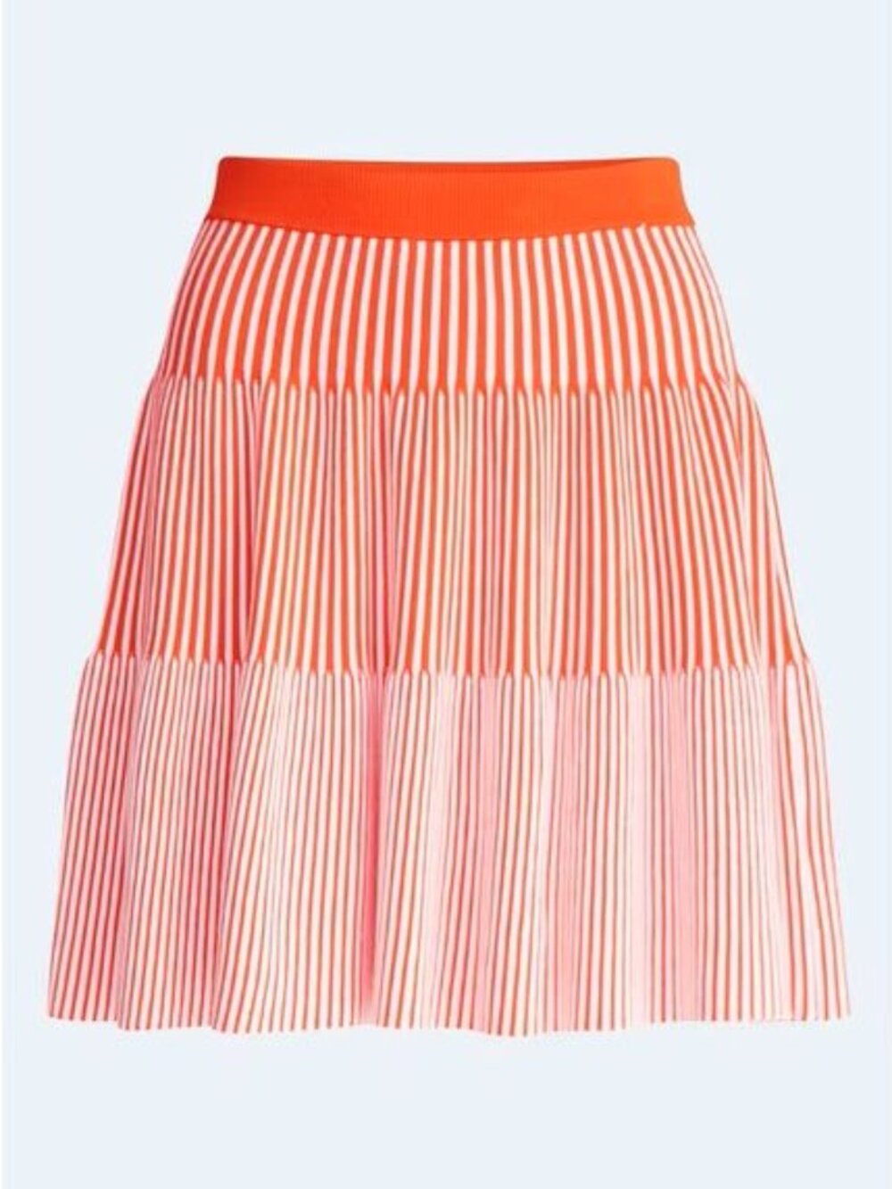 Free Assembly Women's and Women's Plus Ribbed Stitch Tiered Mini Skirt.
